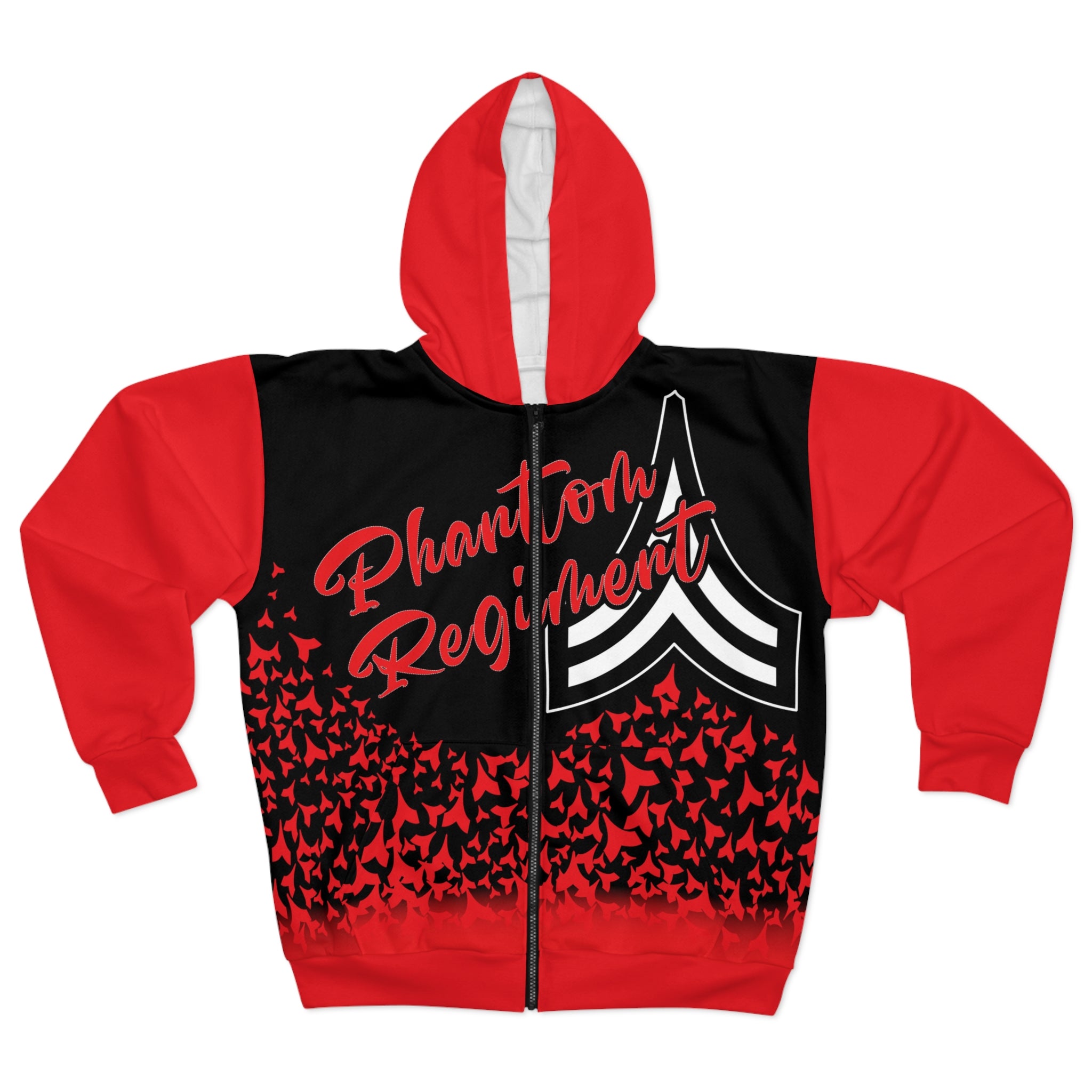 Confetti Chevron Zipup Hoodie - Red