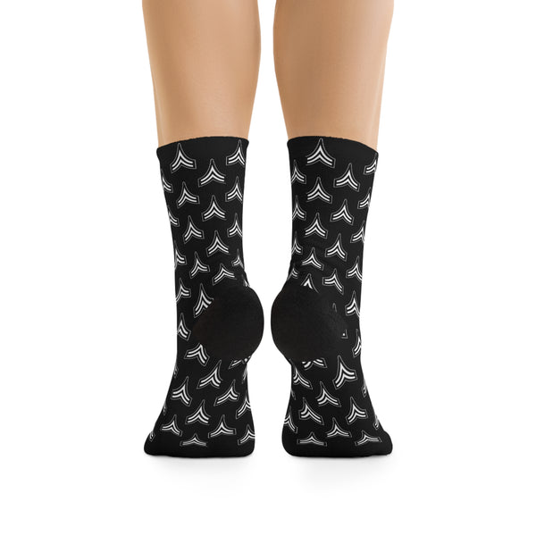 Black Chevron Socks