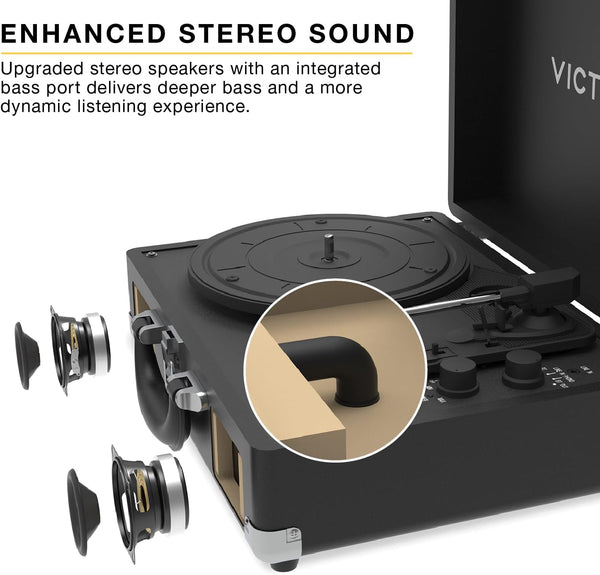 Victrola Record Player with Built-in Speakers