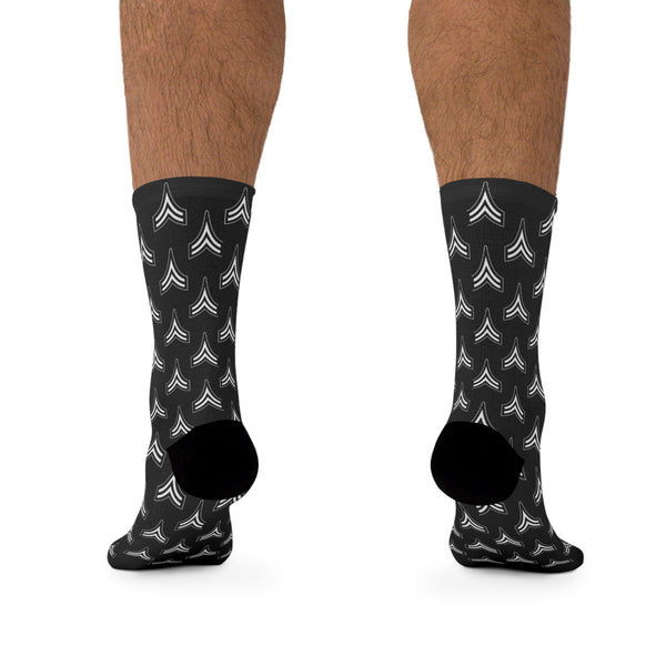 Black Chevron Socks