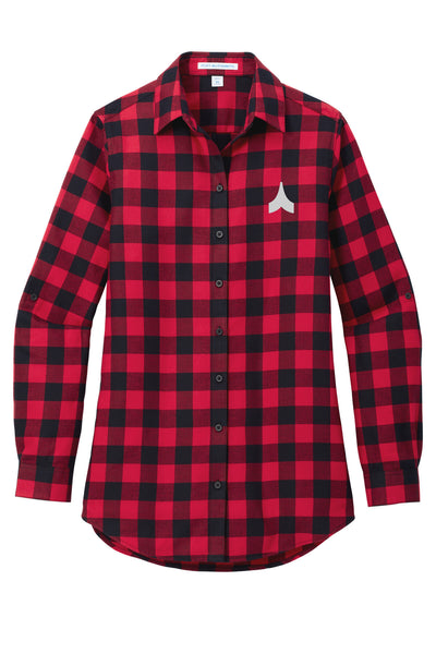 Ladies Plaid Flannel Shirt
