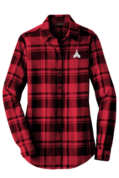 Ladies Plaid Flannel Shirt