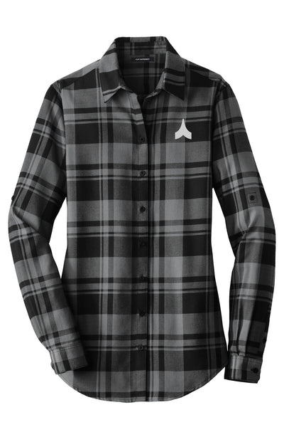 Ladies Plaid Flannel Shirt